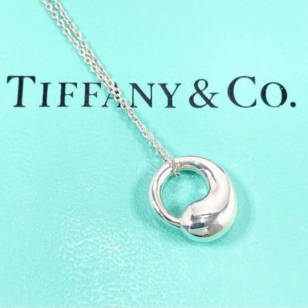 Tiffany & Co. Elsa Perertti Eternal Circle Sterling Silver Pendant Neckl…